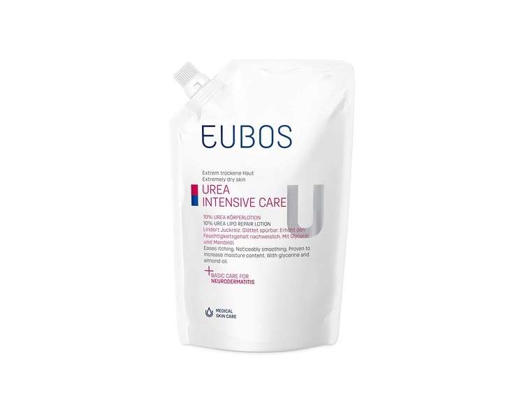 Eubos 10% Urea Body Lotion Refill Bag 400ml - Special Care Cream for Dry Skin
