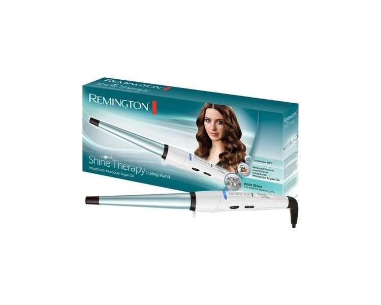 Remington Shine Therapy Curling Wand 13-25mm - with Moroccan Argan Oil Ceramic Coating up to 210°C - CI53W