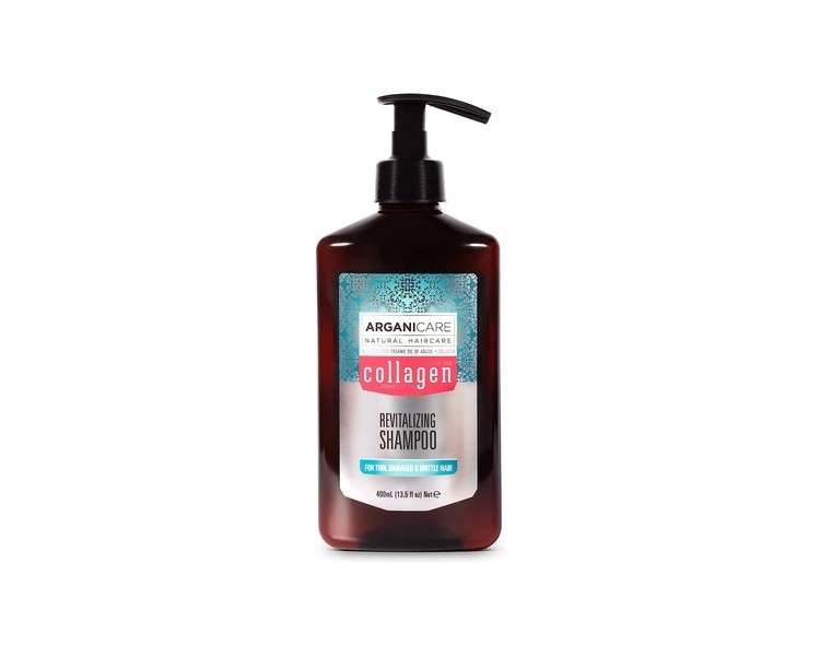 ARGANICARE Energising Shampoo with Collagen for Fine and Devitalised Hair 400ml Bottle