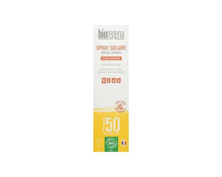 Bioregena Bio Sun Cream Protection Factor 50 for Sensitive Skin Children Over 3 Years Spray 90ml