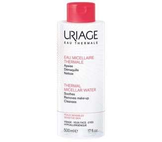 URIAGE Thermal Micellar Water for Sensitive Skin 17 fl.oz. Oil-Free Cleansing Care Gentle Makeup Remover