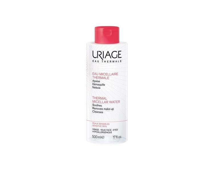 URIAGE Thermal Micellar Water for Sensitive Skin 17 fl.oz. Oil-Free Cleansing Care Gentle Makeup Remover