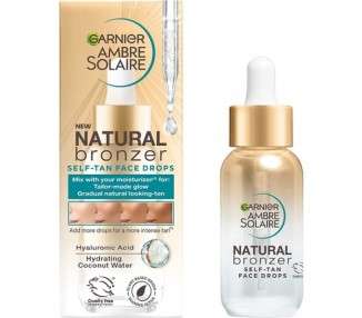 Garnier Ambre Solaire Natural Bronzer Self Tan Face Drops 30ml