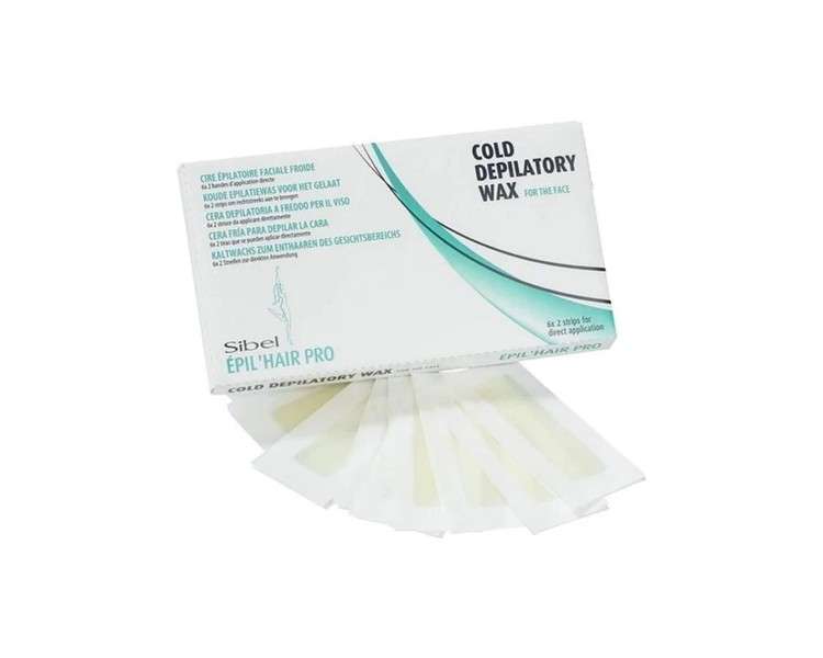 Sibel Cold Depilatory Wax Band for the Face - Pack of 6