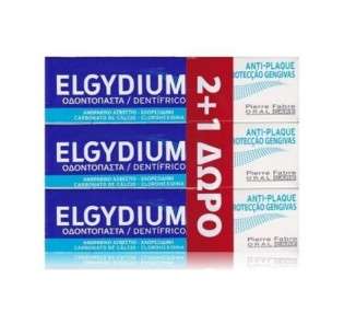 Elgydium Antiplaque Toothpaste 100ml - Pack of 3