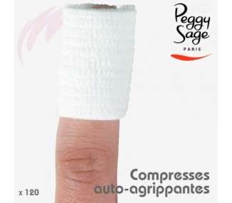 PEGGY SAGE Nail Care Disco 120 Compresses with Auto Connectors for Artificial Nails