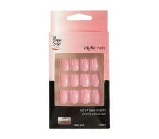 PEGGY SAGE Idyllic Nails Artificial Nail Set with Glue 24 Nails Baby Pink