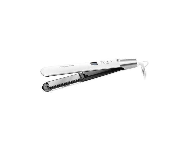 Rowenta Volumizer Hair Straightener with 3D Technology and Natural Bristle Brush - 8 Temperatures
