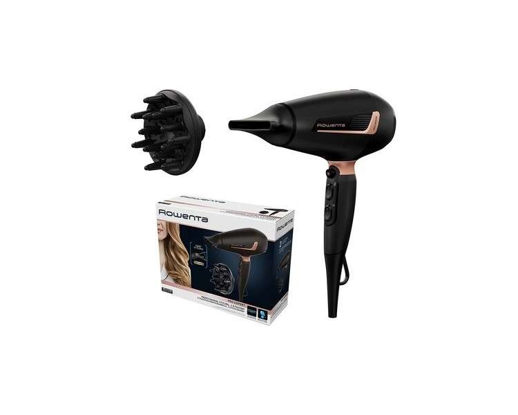 Rowenta Pro Expert Hair Dryer with AC Motor 2200W - Black/Summer Blush