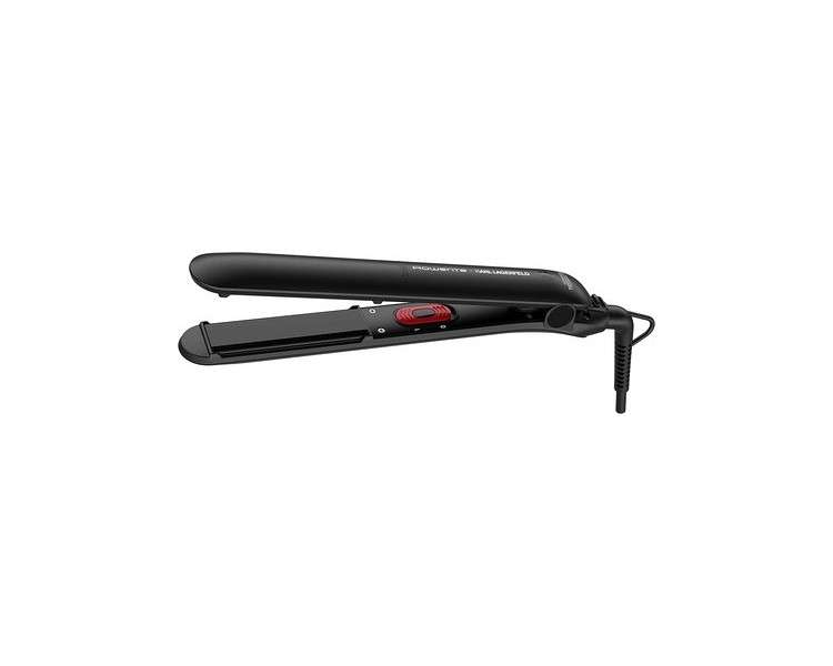 Rowenta x Karl Lagerfeld SF161L Easyliss Hair Straightener with Ceramic Tourmaline Coating and Straight & Curl Function - Black/Red