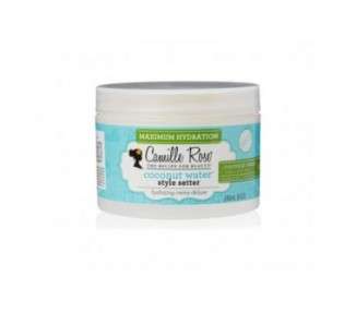 Camille Rose Coconut Water Style Setter 240ml Tropical Cream Hair Gel for Coily, Curly, Wavy Hair
