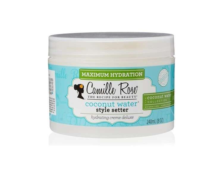Camille Rose Coconut Water Style Setter 240ml Tropical Cream Hair Gel for Coily, Curly, Wavy Hair