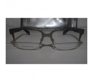 Alexander McQueen RX Glasses New Matte Silver Blue AMQ 4257 8SN 53 17 140