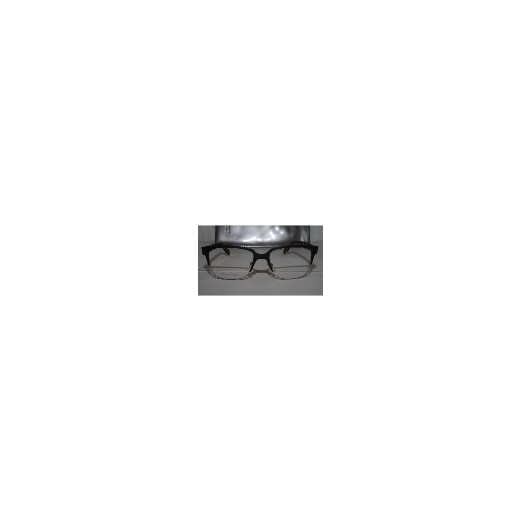 Alexander McQueen RX Eyeglasses New Matte Black Havana AMQ 4257 8SM 53 17 140