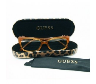 Authentic Guess by Marciano GM137 A15 Amber Clear 52-16-135 Eyeglasses