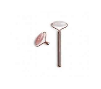Zoë Ayla Interchangeable Luxe Facial Roller with Rose Quartz and Clear Quartz Heads 170g