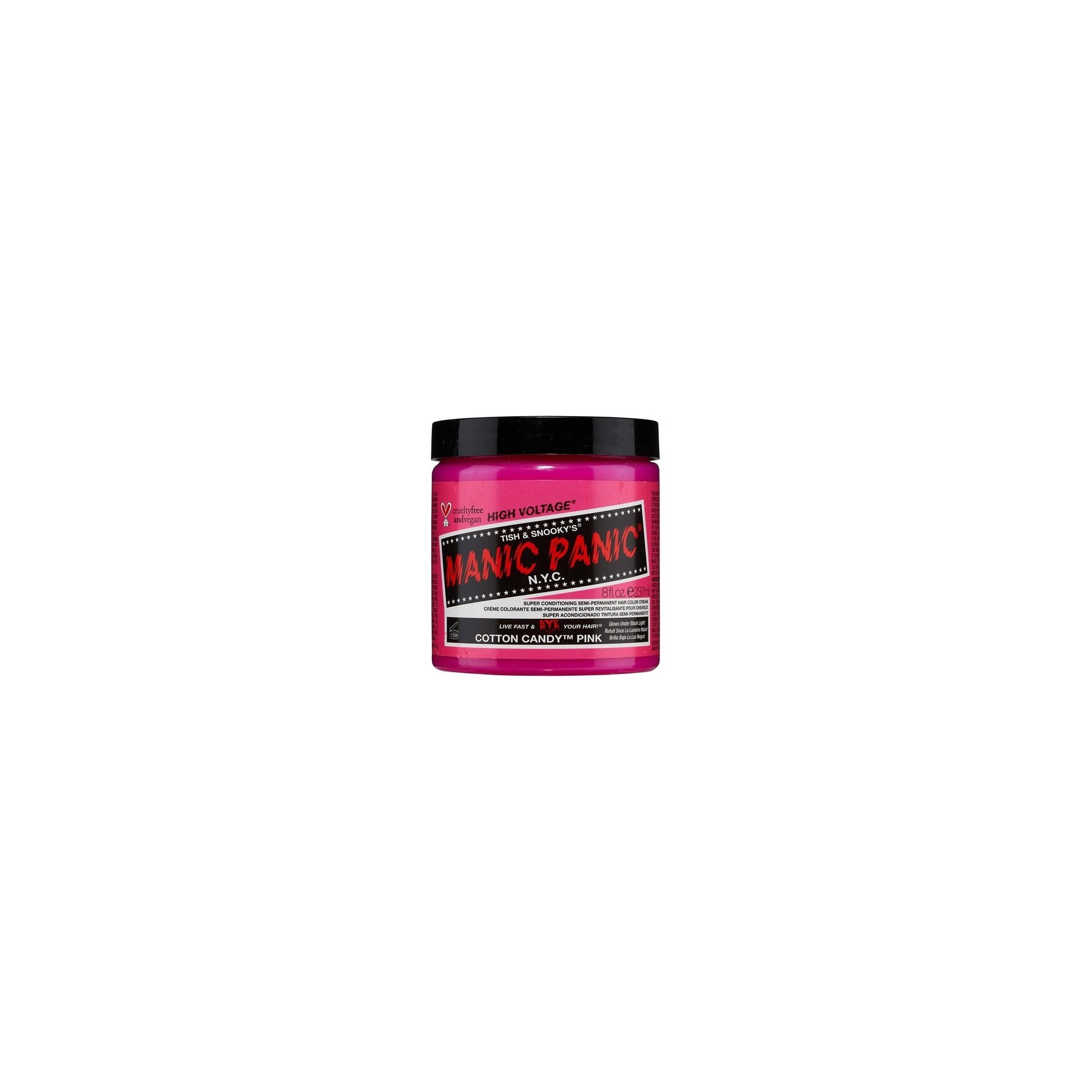 Manic Panic High Voltage Classic Cream Formula Hair Dye 8oz Cotton Candy Pink