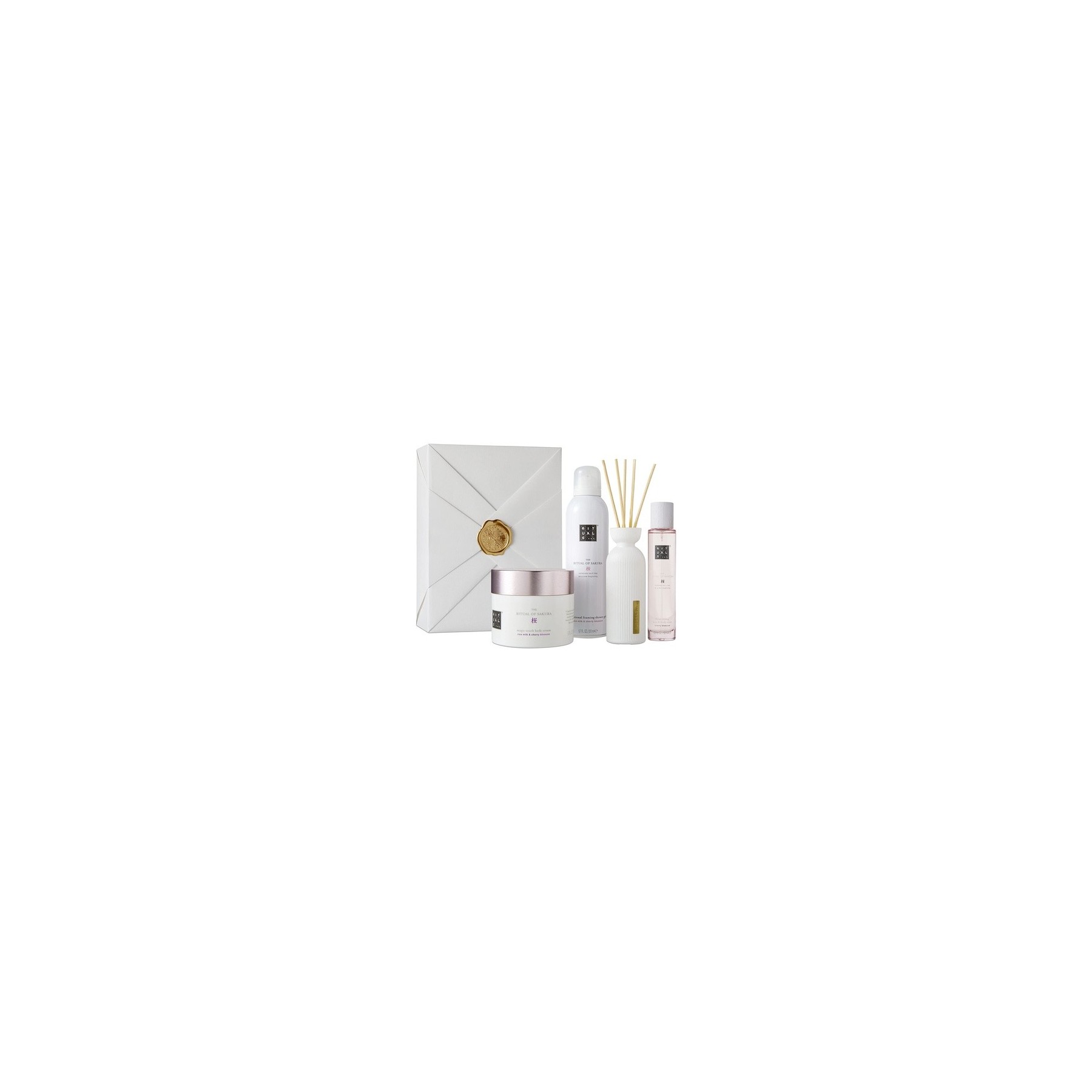 RITUALS Gift Set for Women from The Ritual of Sakura - Foaming Shower Gel, Body Cream, Hair & Body Mist, and Mini Fragrance Sticks - Large