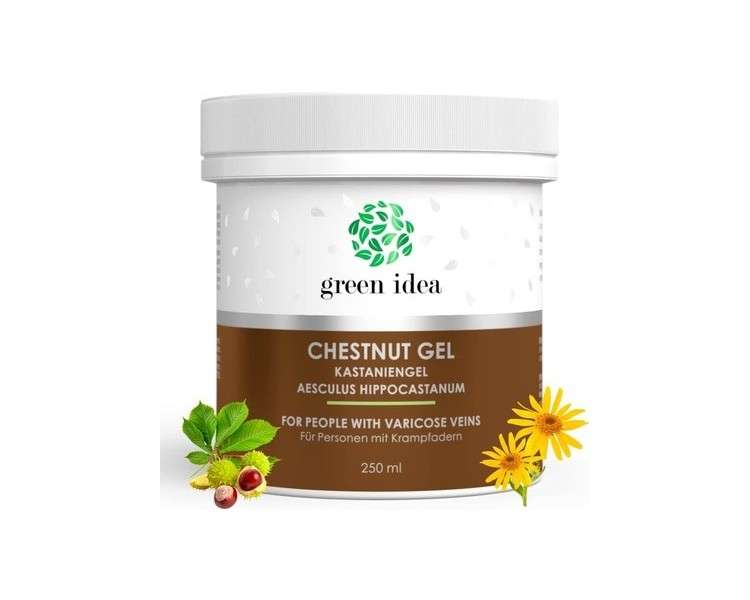 Green Idea Horse Chestnut Massage Gel for Varicose Veins with Horse Chestnut and Arnica - Healthy Veins 250ml - Pack of 250