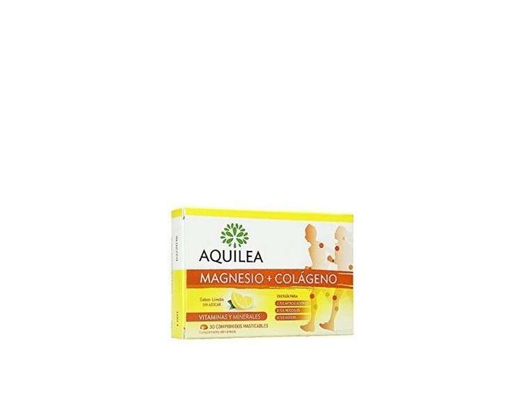Aquilea Magnesium with Collagen Lemon Flavored Chewable Tablets 30 Count