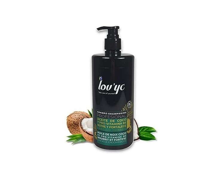 Lov'yc Professional Hair Shampoo with Coconut Oil for Nourishing and Repairing Damaged Hair 25.3 fl oz