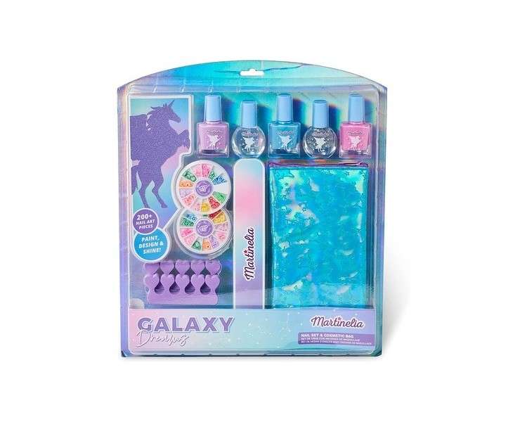 Galaxy Dreams Nail Set& Cosmetic Bag