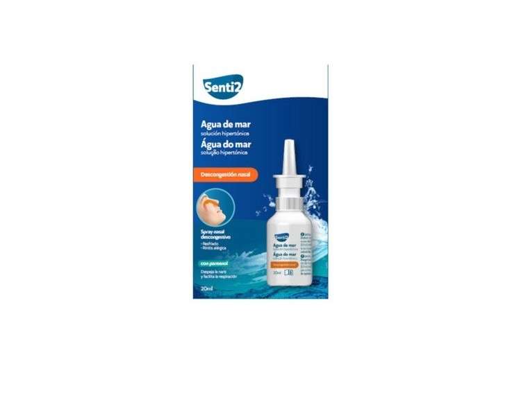 AGUA DE MAR Nasal Decongestant Hypertonic Solution Spray 20ml