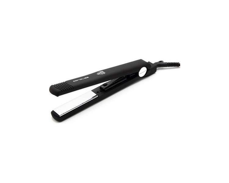 Corioliss C-Style Hair Straightener for Women with Titanium Plates and Temperature Control Black Soft Touch
