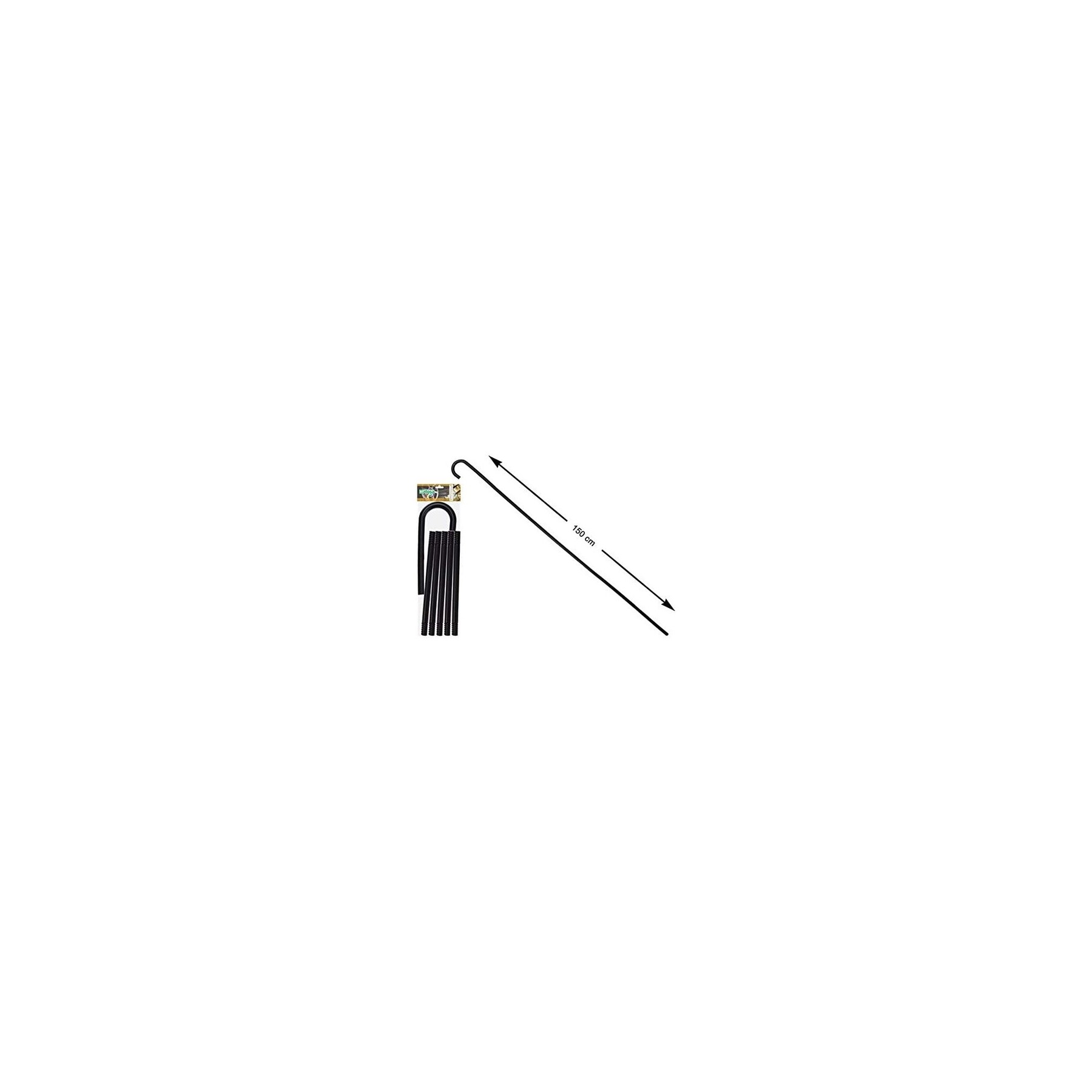 Atosa 62931 Detachable Black Walking Stick 150cm