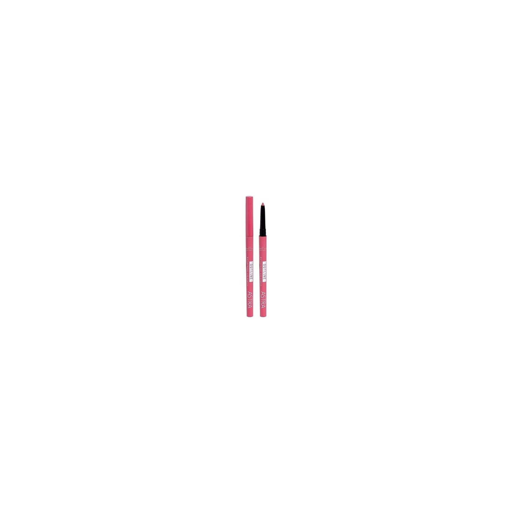 Astra Outline Waterproof Lip Pencil Think Pink 02 - Pack of 2