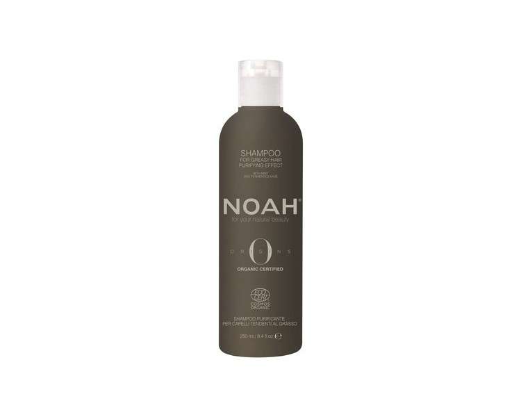NOAH Origins COSMOS ORGANIC Purifying Effect Shampoo for Greasy Hair 250ml - Made in Italy - Cruelty Free Nickel Tested