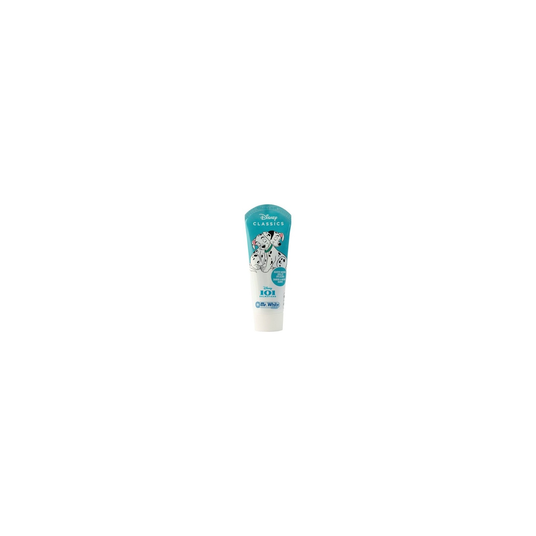 Mr. White 101 Dalmatians Children's Toothpaste with Fluoride 75ml Simply Mint Flavor - Suitable from 3+ Years