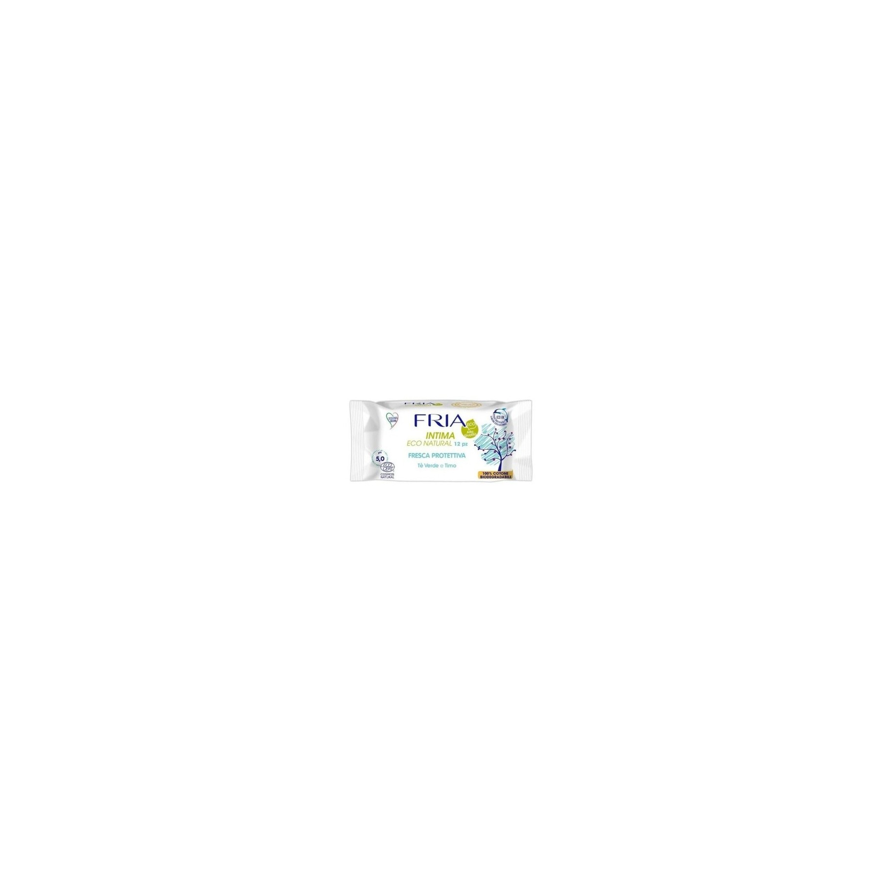 FRIA Intima Eco Natural Fresh Protective Wipes 12 Count