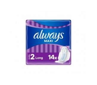 Always Maxi Long Pads Size 2 - Pack of 14