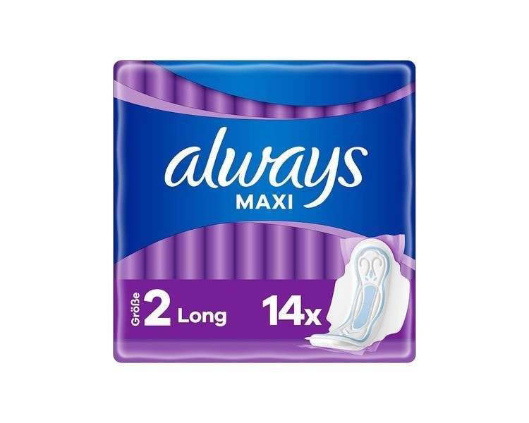 Always Maxi Long Pads Size 2 - Pack of 14