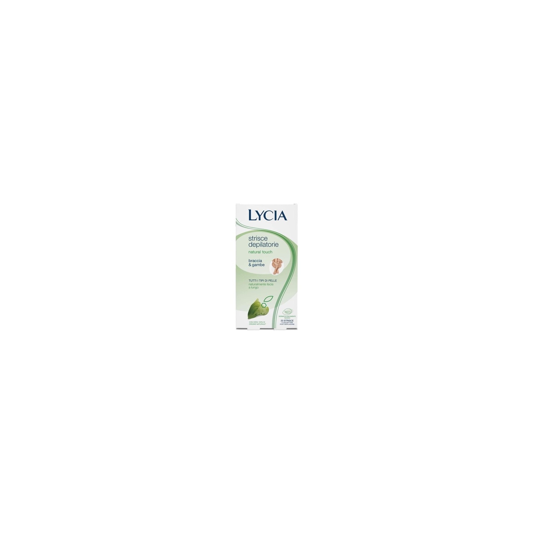 Lycia Natural Touch Depilatory Strips for Arms and Legs 20 Strips