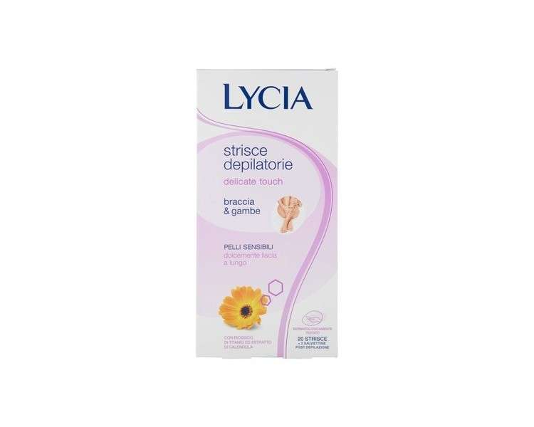 Lycia 20 Wax Strips for Legs and Body - Pack of 12