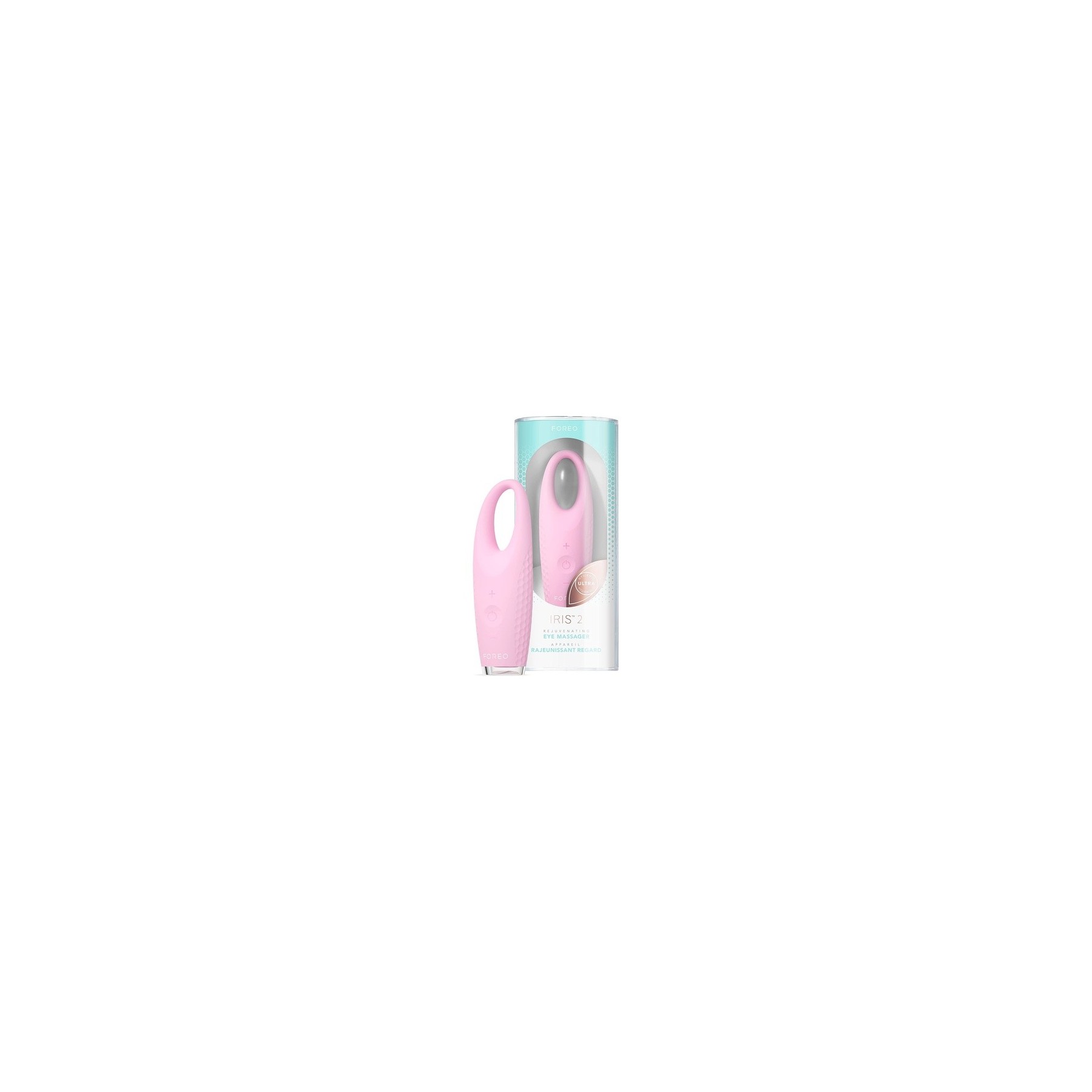 FOREO IRIS 2 Rejuvenating Eye Massager for Dark Circles Puffy Eyes & Frownies Pearl Pink