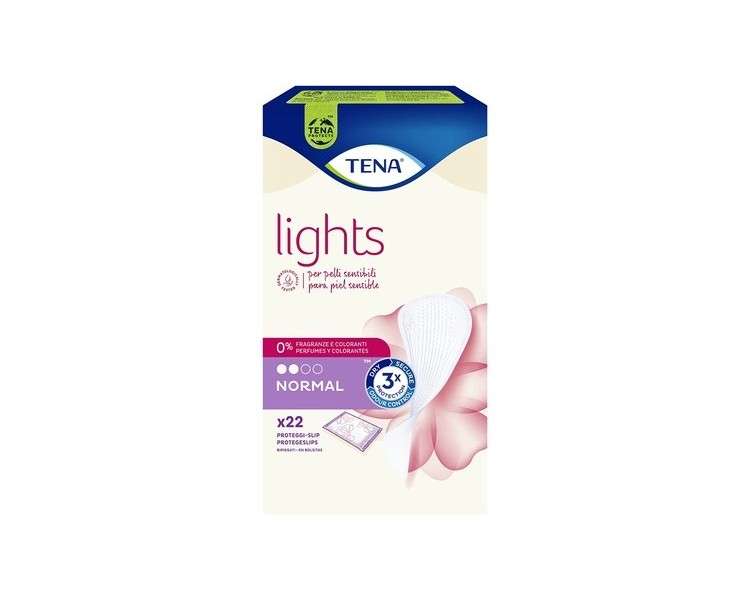 Tena Lights Normal Folded Panty Liners 22 Pieces