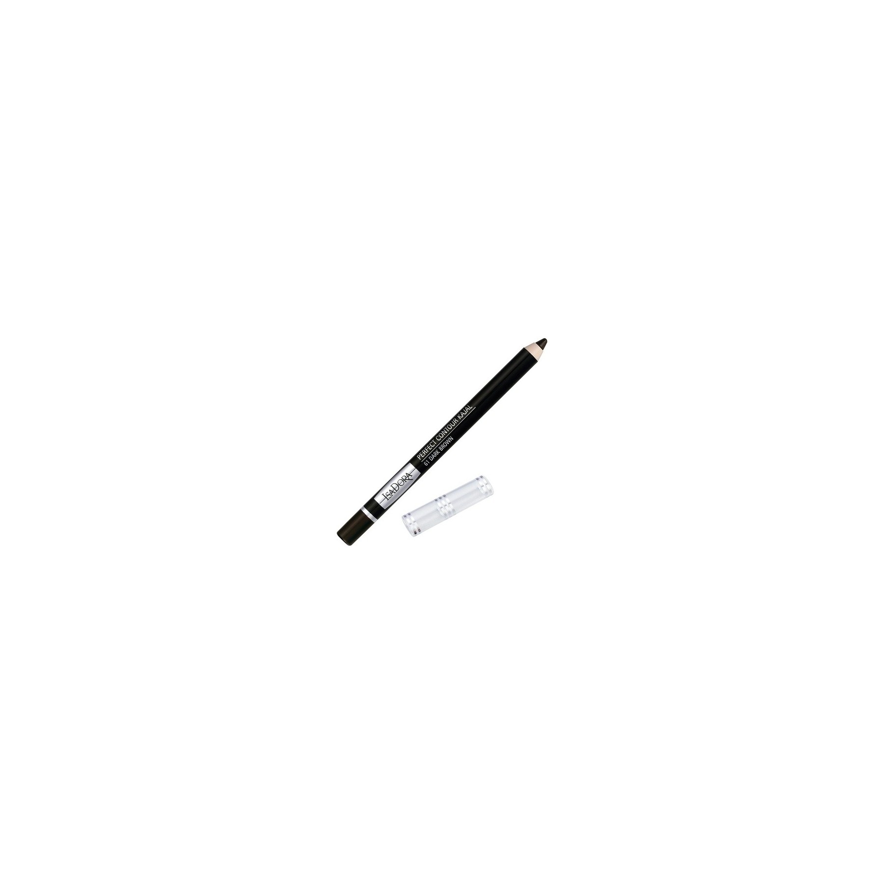 IsaDora Perfect Contour Kajal Brown Eyeliner Pencil Soft Intense Hypoallergenic Long Lasting Eye Liner 61 Dark Brown