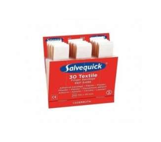 Cederroth Salvequick 30 Textile Finger Bandages Elastic Plaster Strips - Refill