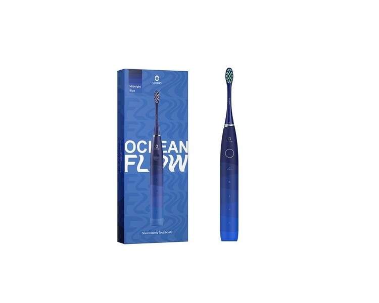 Oclean Flow Electric Toothbrush with 180 Day Battery Life 5 Cleaning Modes IPX7 Sonic Electric Toothbrush with DuPont Brush Head Timer and Pressure Sensor Blue - Single