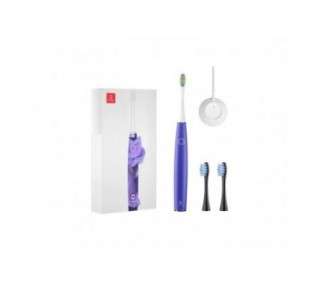 Oclean Air 2 Sonic Electric Toothbrush with Replacement Brush Head for Oclean B02 Air 2 - Purple with 2 Black Brush Heads