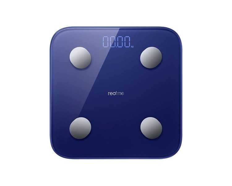 Realme Smart Body Composition Bluetooth Scale with LED Display and 14 Body Data Measurements - Blue