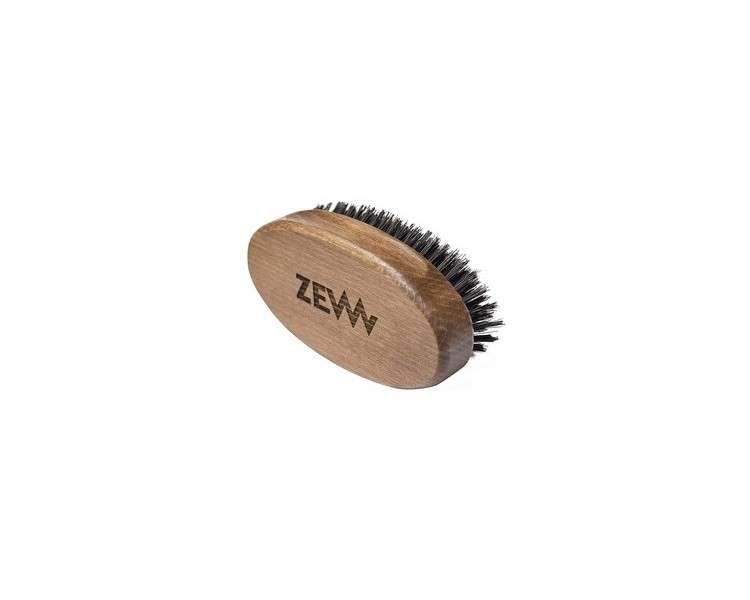 ZEW FOR MEN Beard Brush with FSC-Certified Beechwood and Authentic Porcupine Bristles on Pneumatic Cushion for Styling, Care, and Structure