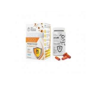 Licur 7000 Turmeric Capsules with Vitamin D3 - High Bioavailability Mizellen Curcumin - 1 Capsule Daily - 30 Day Supply