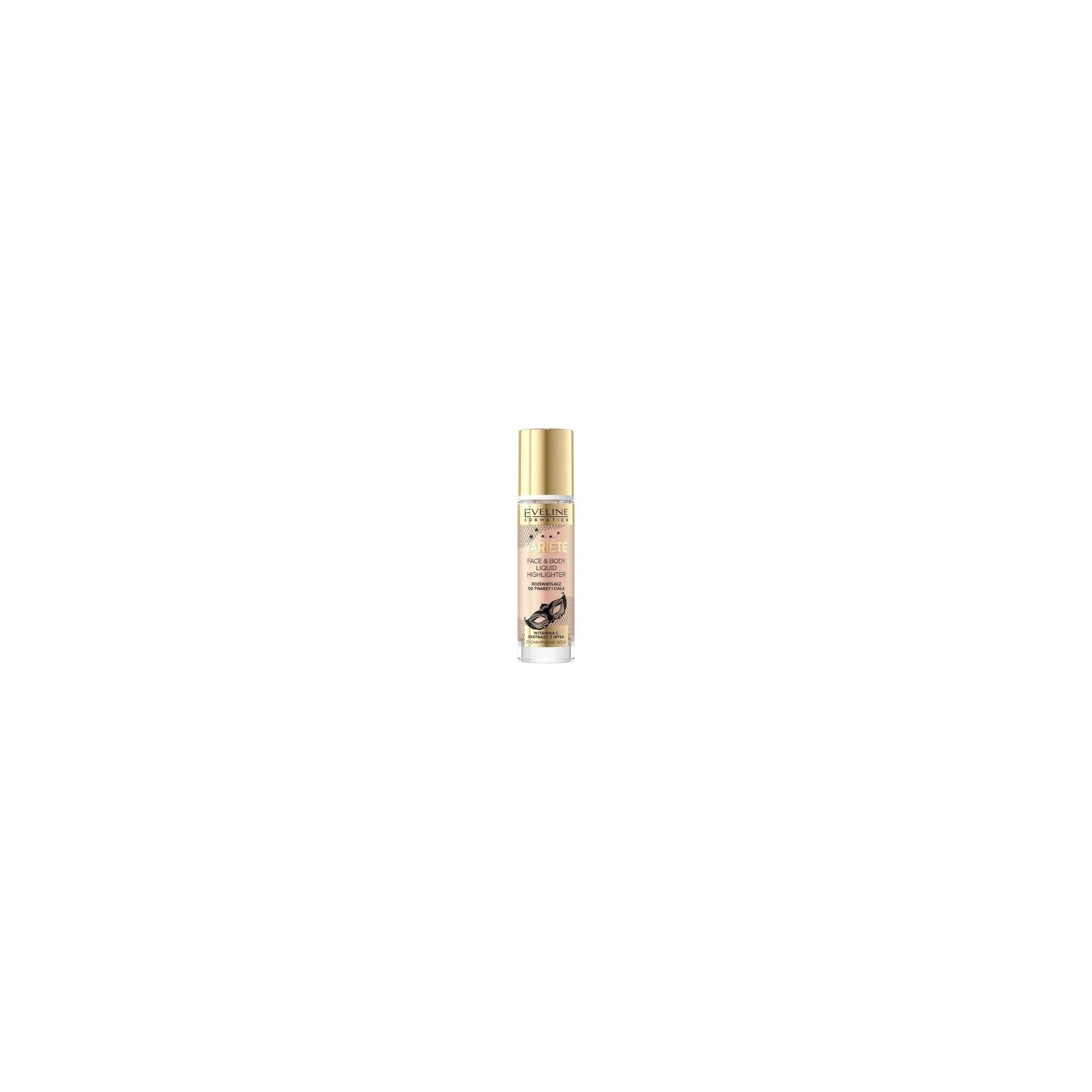 Eveline Variete Liquid Face and Body Highlighter Champagne Gold with Vitamin C 30ml