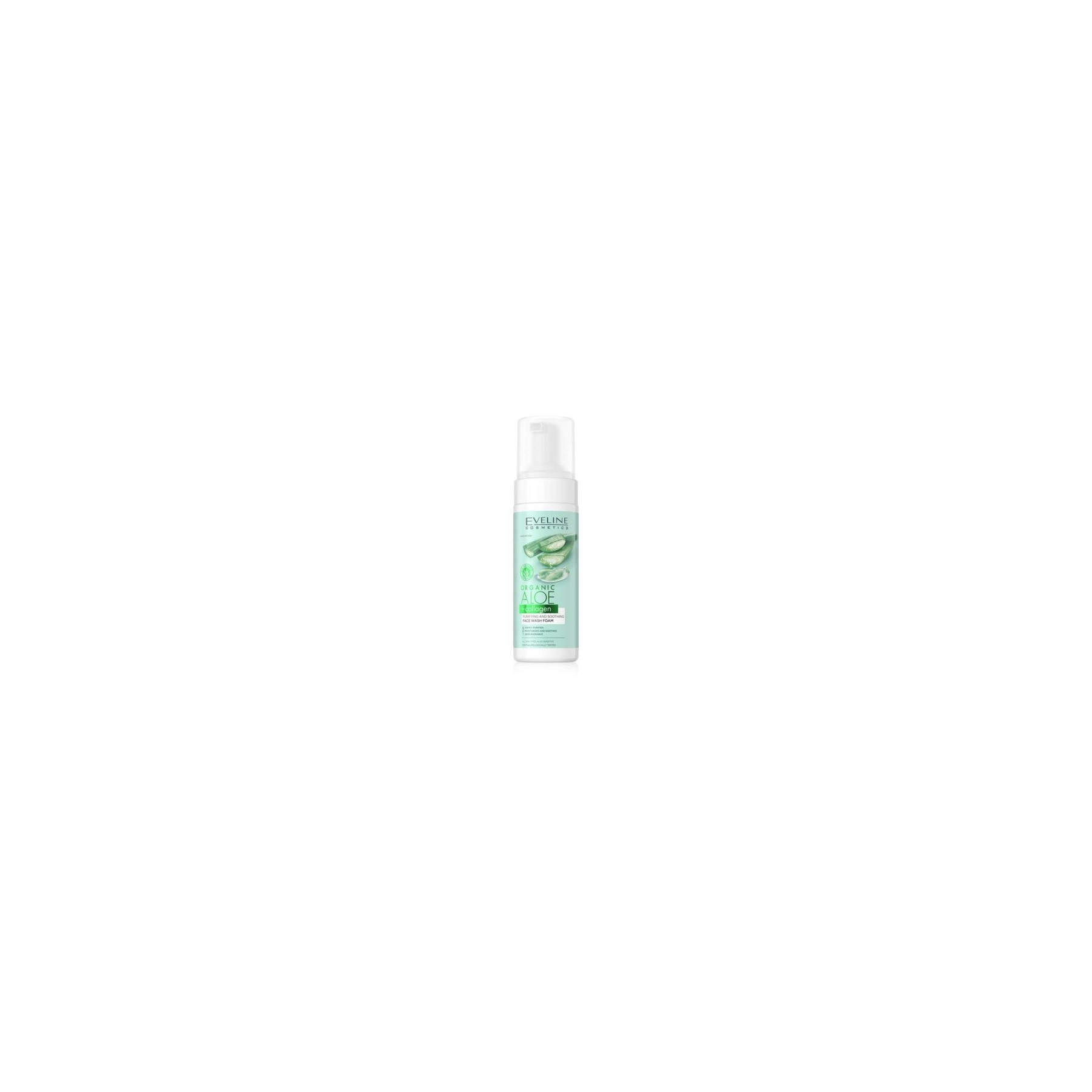 Eveline Organic Aloe + Collagen Purifying and Soothing Face Wash Foam 150ml