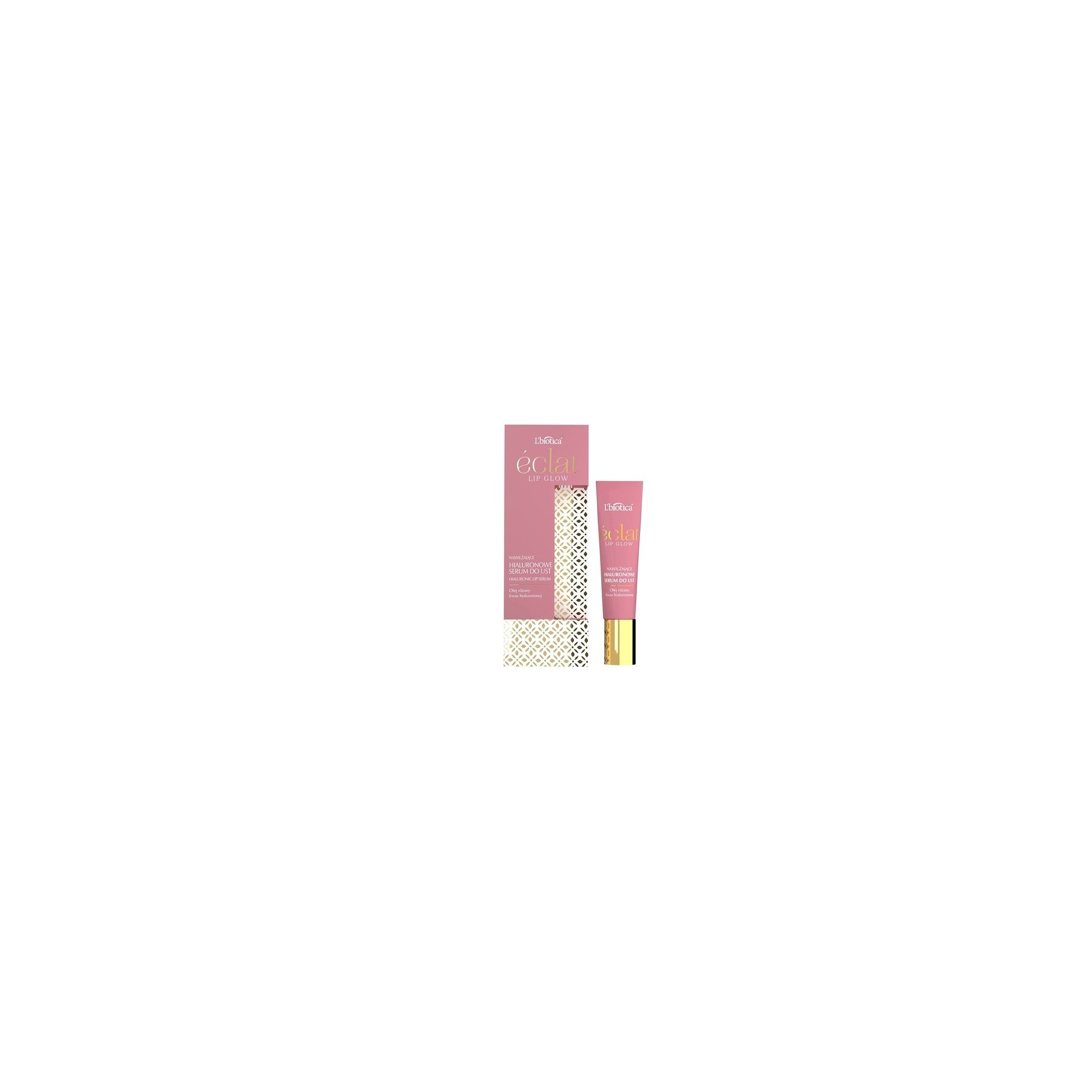 L'biotica Eclat Lip Glow Lip Serum with Hyaluronic Acid and Rose Oil 15ml
