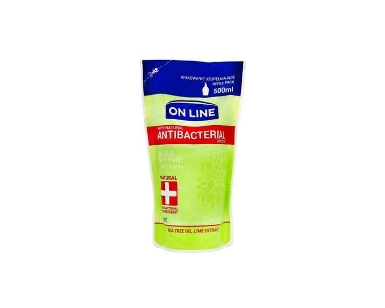 On Line Antibacterial Lime Liquid Soap Refill 500ml